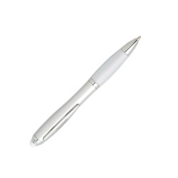 Twist Stylus Ball Pen With Matching Tip White