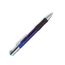 Push Button 4 ink colors Blue Pen