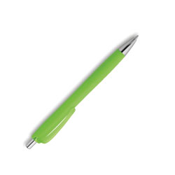 Rubberized Grip Ball Pen Green