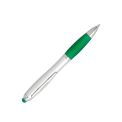Twist Stylus Ball Pen With Matching Tip Green