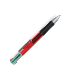 Push Button 4 ink colors Red Pen