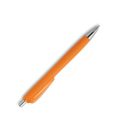Rubberized Grip Ball Pen Orange
