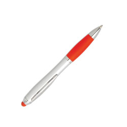 Twist Stylus Ball Pen With Matching Tip Red