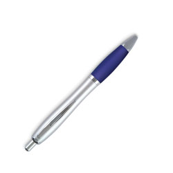 Push Button satin body Pen Blue
