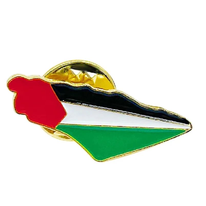 UAE Metal Map Badge with UAE Flag