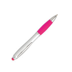 Twist Stylus Ball Pen With Matching Tip Pink