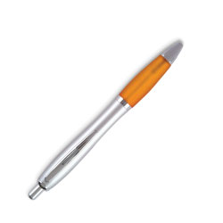 Push Button satin body Pen Orange