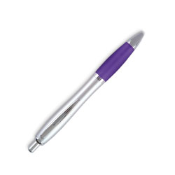 Push Button satin body Pen Purple