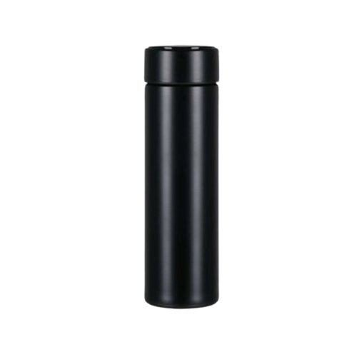 Smart LED Temperature Display  indicator Insulation Promotional Bottle - Black