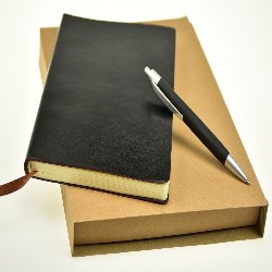 Black Soft Cover Notebook With Pen