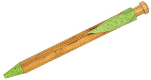 Bamboo with Green Wheat Straw Pens - Green