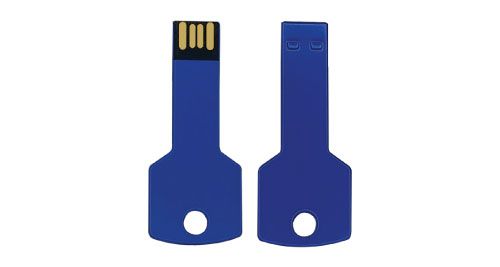 USB Flash Drive Key Shaped - Blue USB Flash Drive Key Shaped - Blue