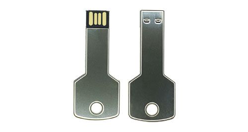 USB Flash Drive  Key Shape - Silver