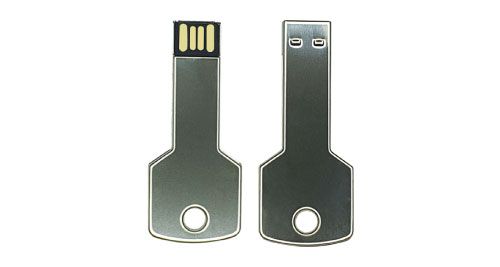 USB Flash Drive Key Shape - Silver USB Flash Drive Key Shape - Silver