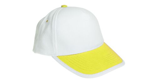 Cotton Caps White and Yellow Color