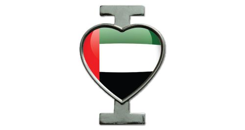 I Love UAE Badge - Silver