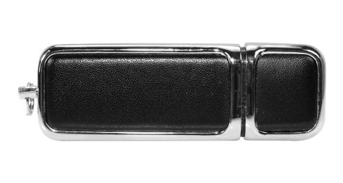 Leather with Chrome USB Flash Drive Black Color Leather with Chrome USB Flash Drive Black Color