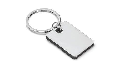 Metal Keychains Square Black