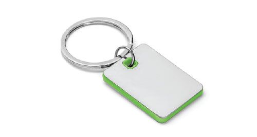 Metal Keychains Square Green