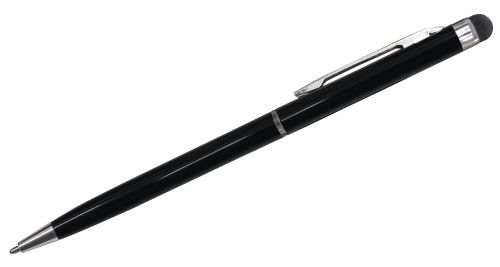 Slim Metal Pens with Stylus - Black Color