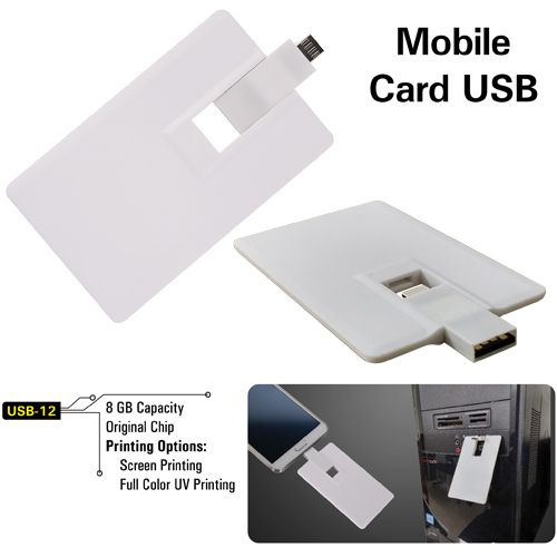 Mobile card shaped USB Flash Drives 8GB