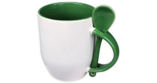 Mug with Spoon - Green