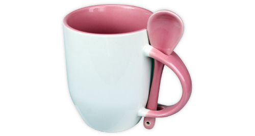 Mug with Spoon Pink - 170-P