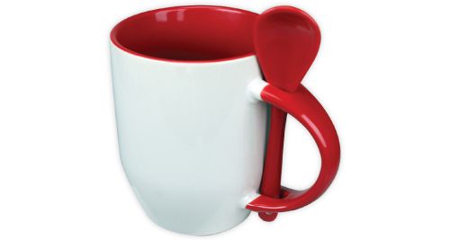 Mug with Spoon - Red 
