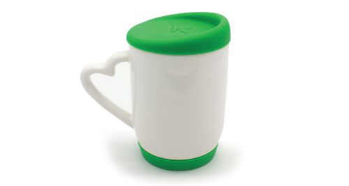 Mug with Silicone Cap and Base GREEN