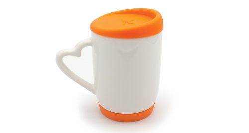 Mug with Silicone Cap and Base ORANGE
