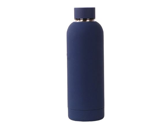 NAVY BLUE Wholesale Outdoor Frosted Portable Popular 500ml Insulated Stainless Steel Sports Water Bottle EL-TM55