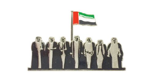 UAE National Day Logo on Badge - Silver