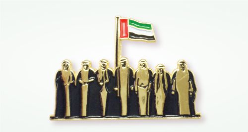 UAE National Day Logo on Badge - Gold