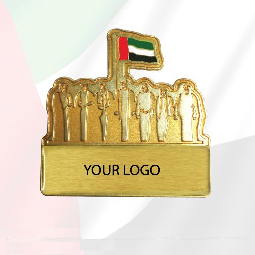 UAE National Day Golden metal Badge
