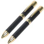 METAL PEN WITH LEATHER FINISH