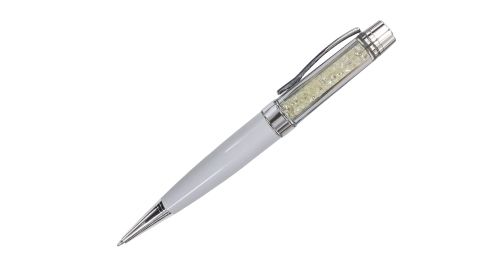 Crystal metal pen - White