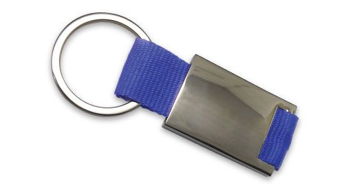 Promotional Metal Keychains Blue