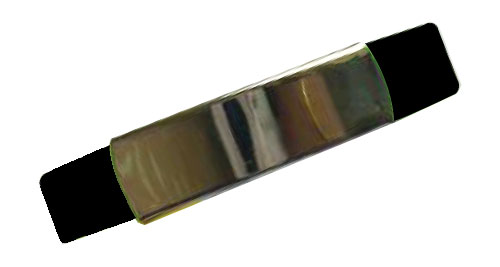 Silicon Wristband With Metal Black Silicon Wristband With Metal Black