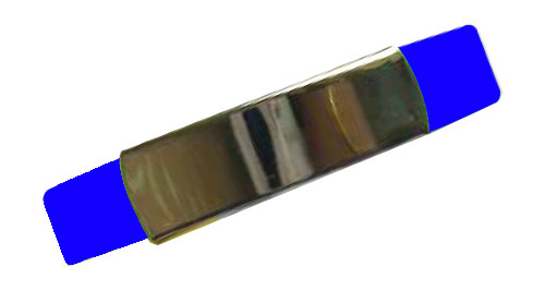 Silicon Wristband With Metal Blue Silicon Wristband With Metal Blue