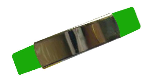 Silicon Wristband With Metal Green Silicon Wristband With Metal Green