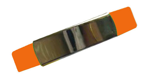 Silicon Wristband With Metal Orange Silicon Wristband With Metal Orange