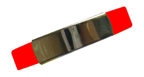Silicon Wristband With Metal Red Silicon Wristband With Metal Red