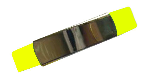 Silicon Wristband With Metal Yellow Silicon Wristband With Metal Yellow