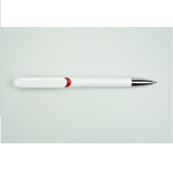 Red Plastic Pen with Steel Tip