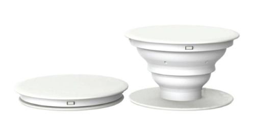 Round Mobile Grip and Stand White