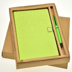 Green Square Magnet Notebook With  pen