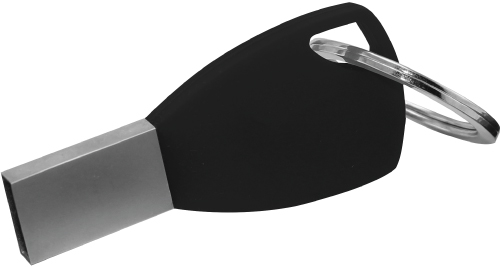 Silicone Keychain USB Flash Drives Black Color
