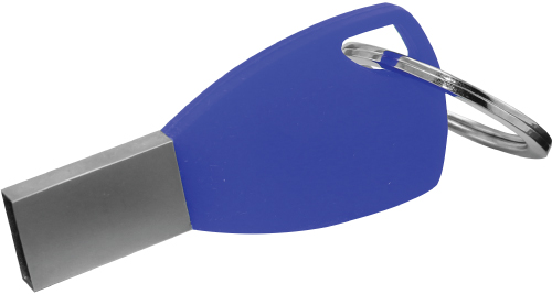 Silicone Keychain USB Flash Drives Blue Color