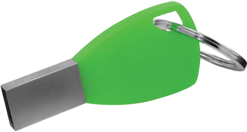 Silicone Keychain USB Flash Drives Green Color