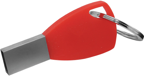 Silicone Keychain USB Flash Drives Red Color